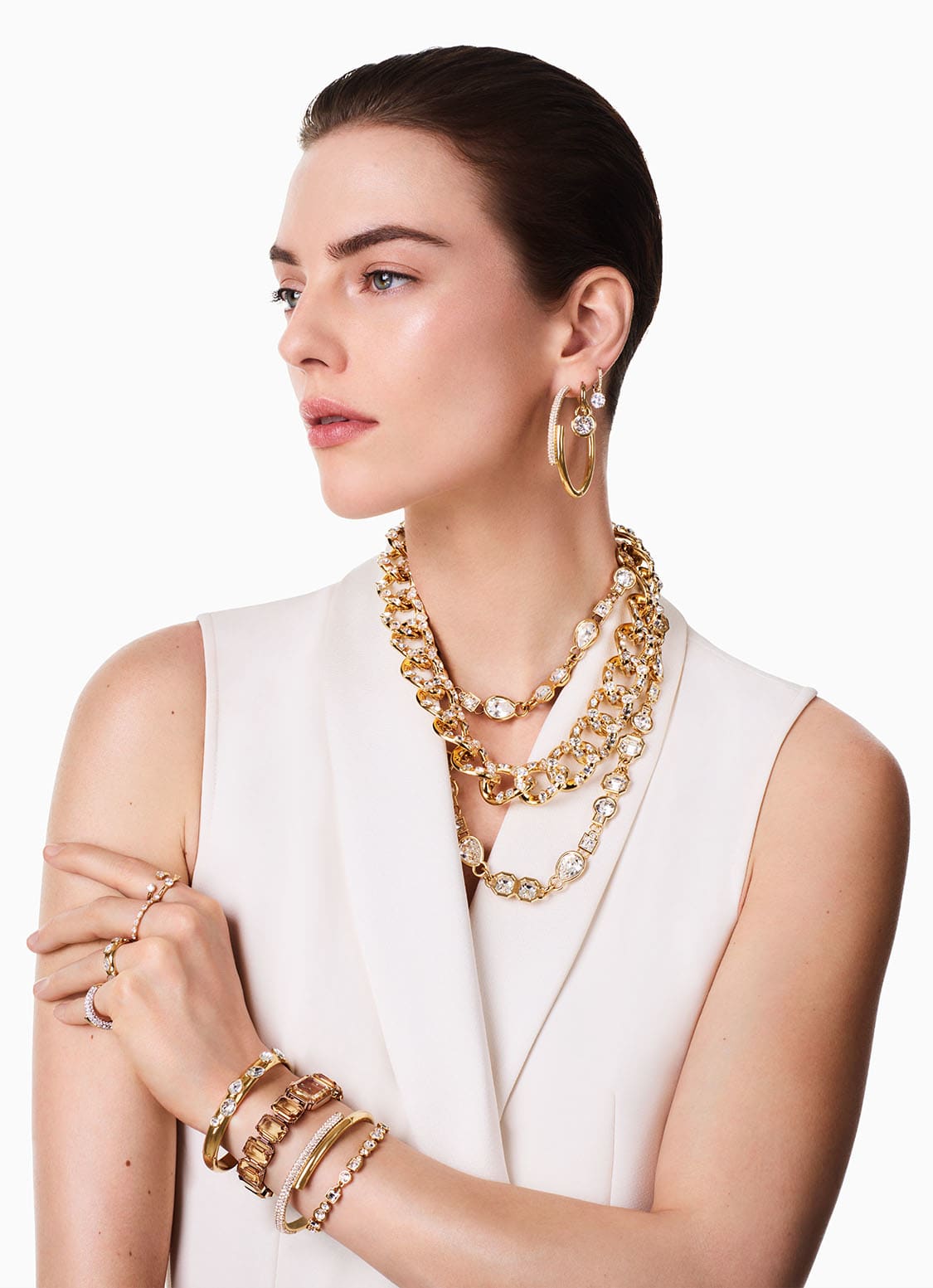 Swarovski gold-toned jewelry