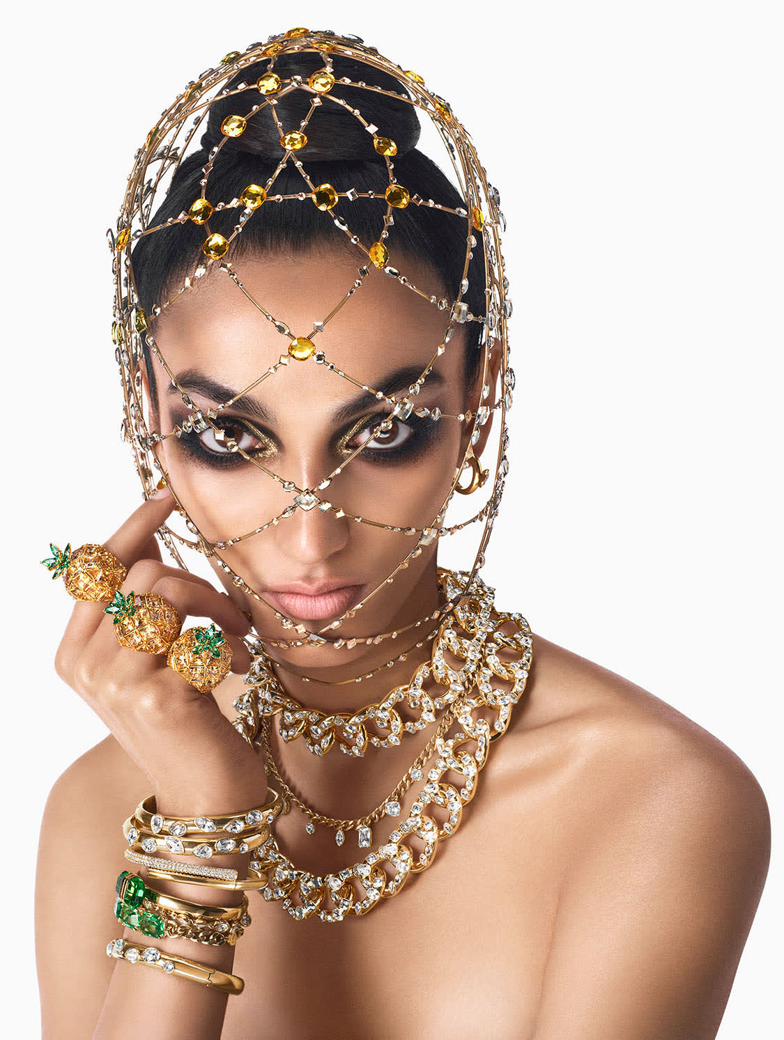 Swarovski pineapple ring look