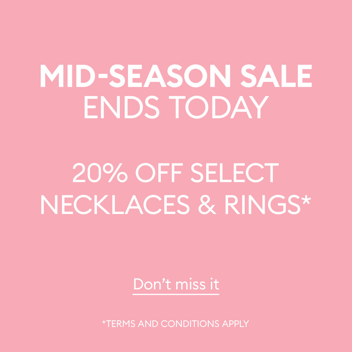 Swarovski mid-season sale 20% off select styles*