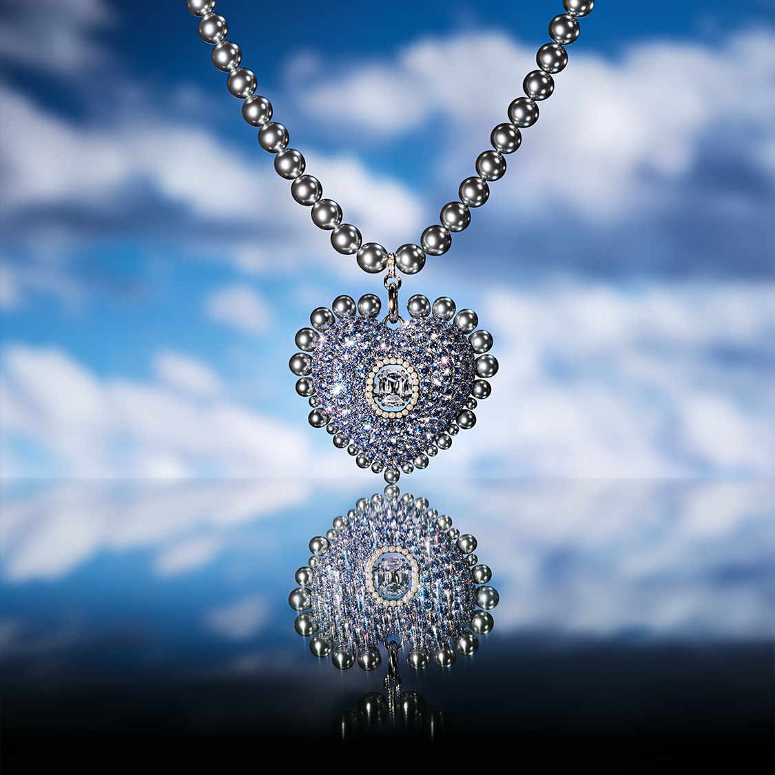 Přívěsek srdce Swarovski Hyperbola a lišta odpočítávání času