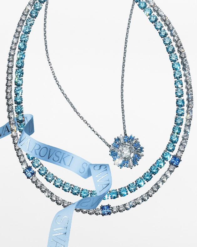 Modré náhrdelníky Swarovski