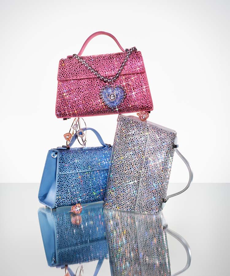 Tři kabelky Micro Stella z kolekce Swarovski x Marina Raphael