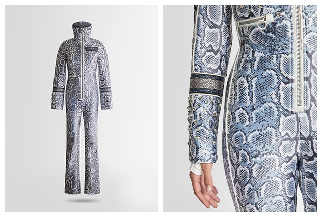 Crystallized arm on the Maria ski suit