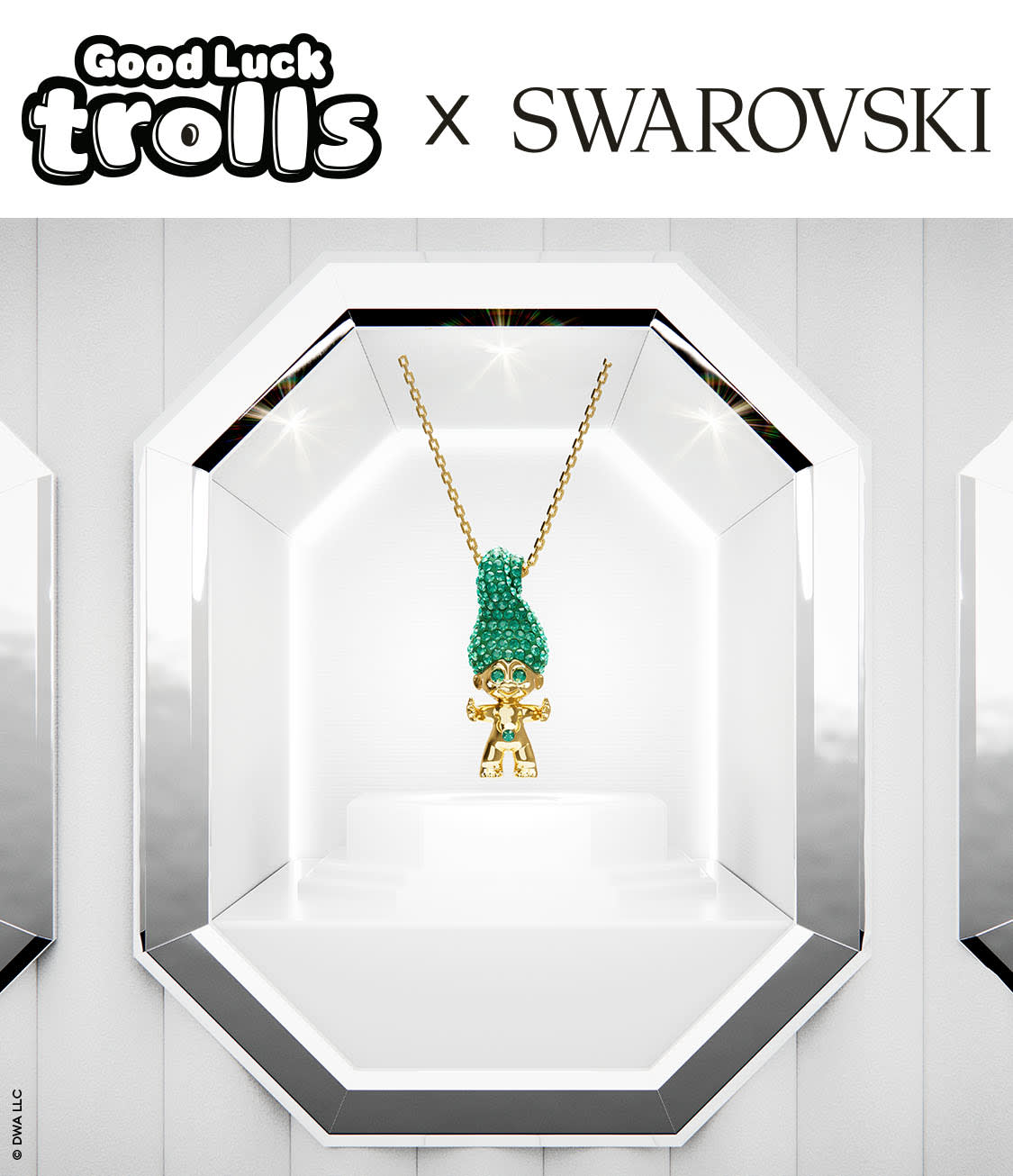 Přívěsek Good Luck Trolls x Swarovski