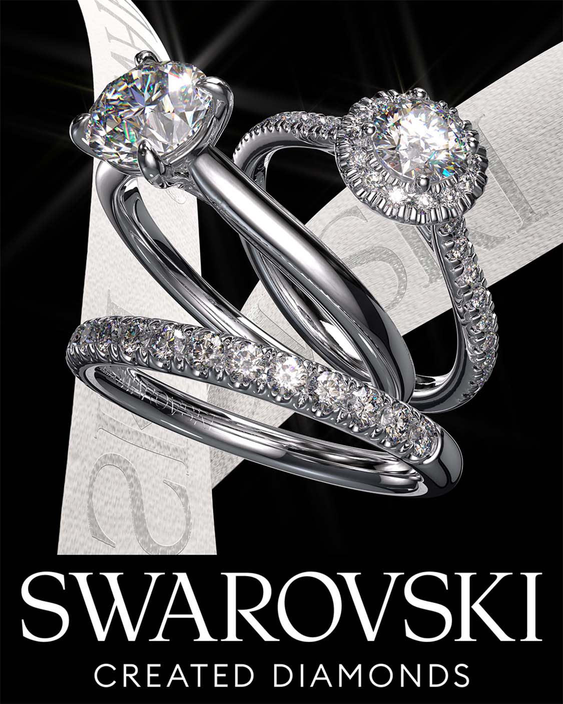 Swarovski Created Diamonds Eternity Rings