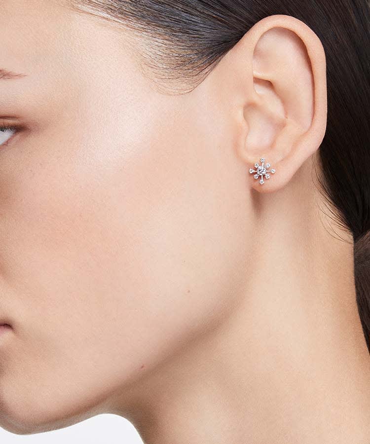 Galaxy stud earrings, Laboratory grown diamonds 0.5 ct tw, 14K white gold