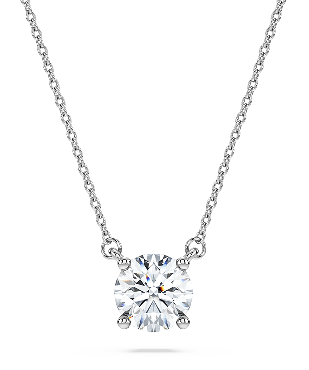 Eternity pendant, Laboratory grown diamonds 2 ct tw, 14K white gold