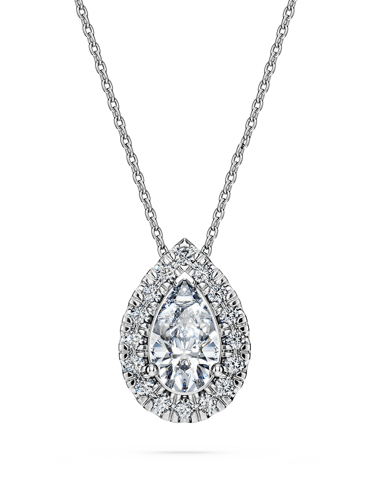 Eternity pendant, Laboratory grown diamonds 1 ct tw, 14K white gold