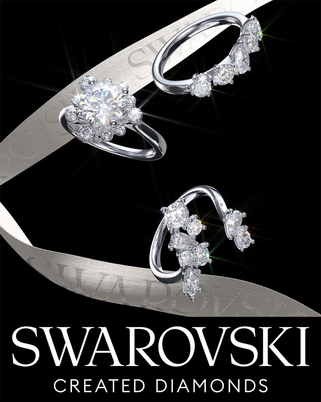 Swarovski Created Diamonds Eternity Rings