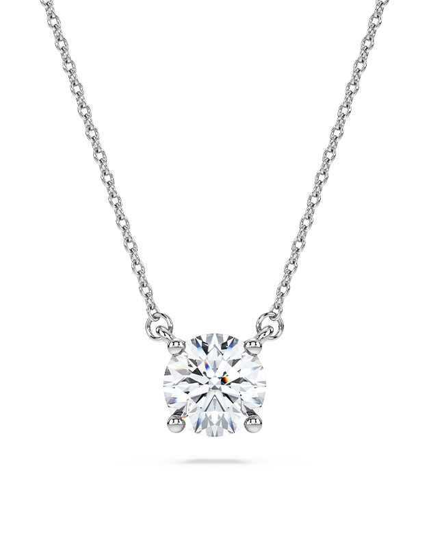 Eternity pendant, Laboratory grown diamonds 2 ct tw, 14K white gold