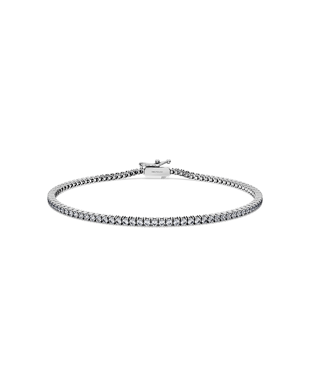 Eternity Tennis bracelet, Laboratory grown diamonds 3 ct tw, 14K white gold