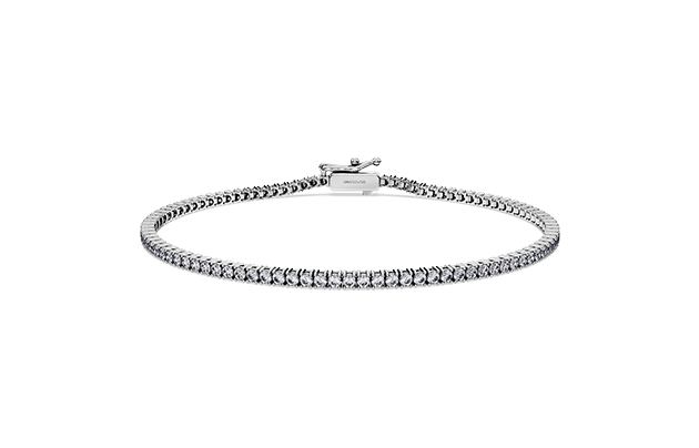 Eternity Tennis bracelet Lab-grown diamonds 1.5 ct tw, Round cut, 14K white gold