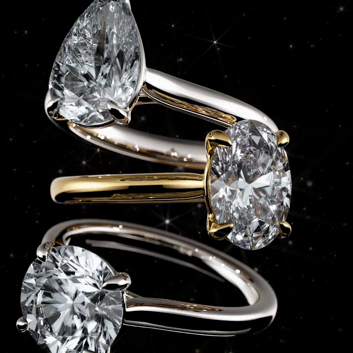 Swarovski Created Diamond engagement rings