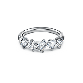 Galaxy ring, Lab-grown diamonds 1 ct tw, Mixed cuts, 14K white gold