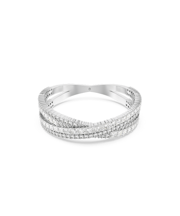 Hyperbola Cuff, Infinity, White, Rhodium plated