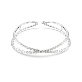 Hyperbola choker, Infinity, White, Rhodium plated