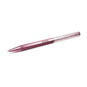 Crystalline ballpoint pen, Octagon shape, Pink, Pink lacquered