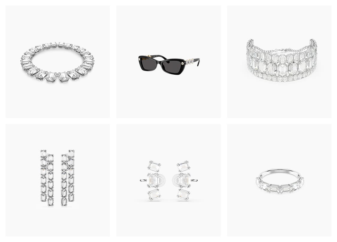 Swarovski sunglasses and Millenia jewelry