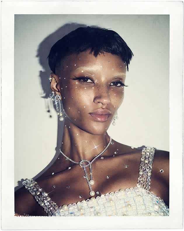 Model wearing Matrix jewelry
