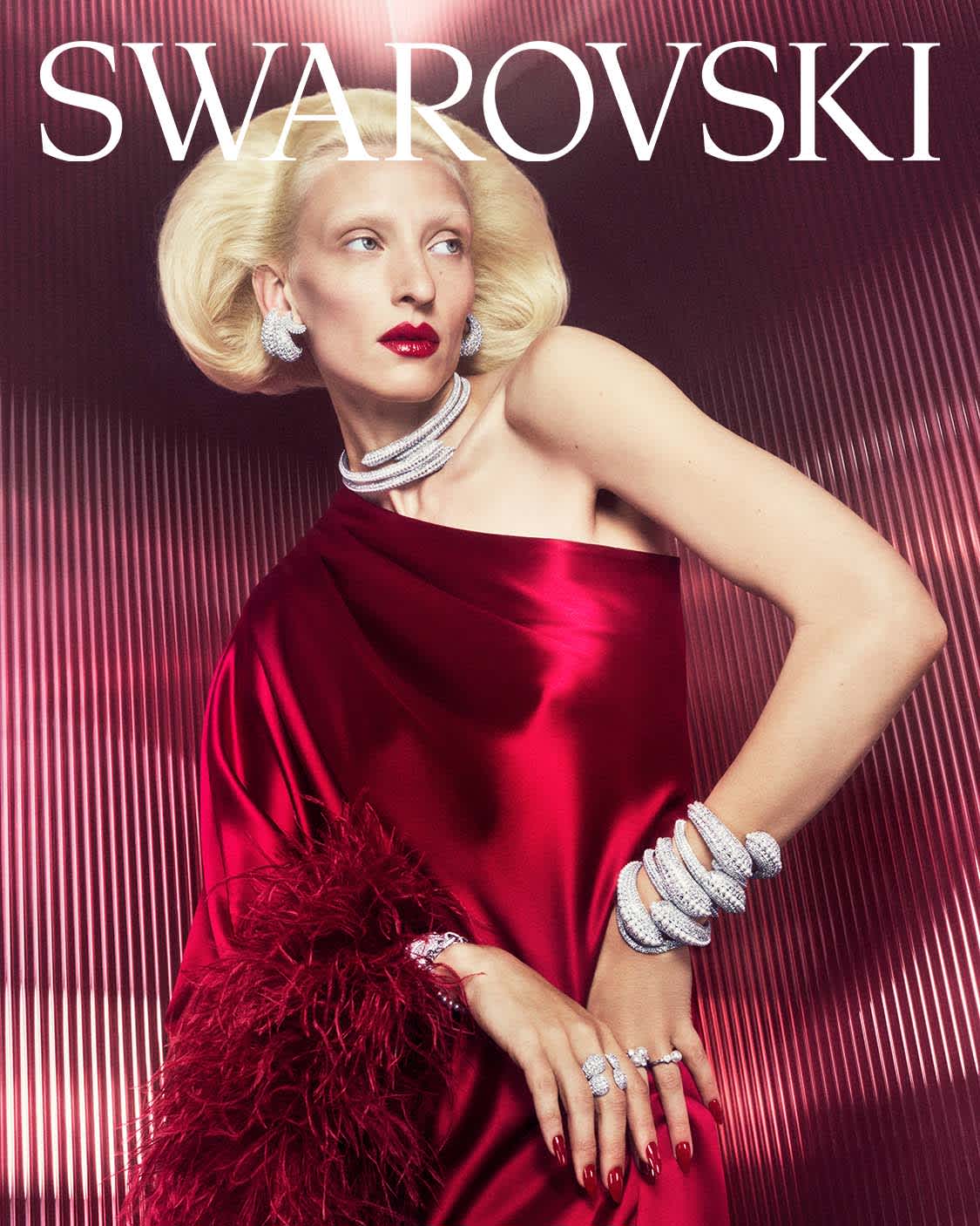 Model wearing Swarovski Sublima