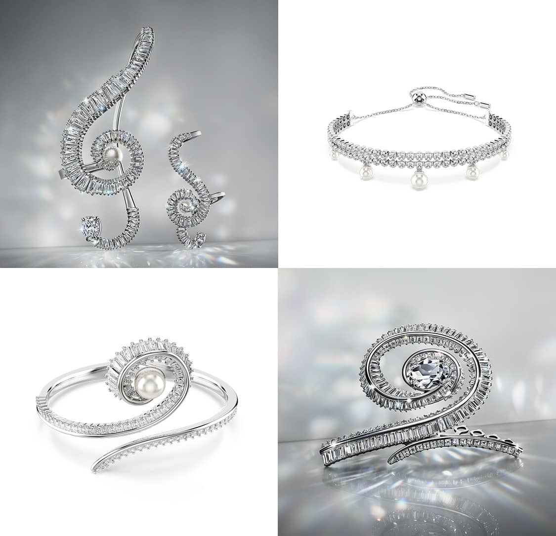 Ariana Grande x Swarovski Capsule collection in black & white