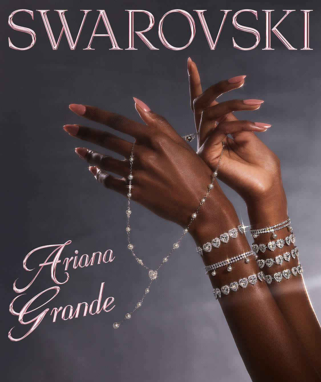 Ariana Grande x Swarovski Capsule collection on model