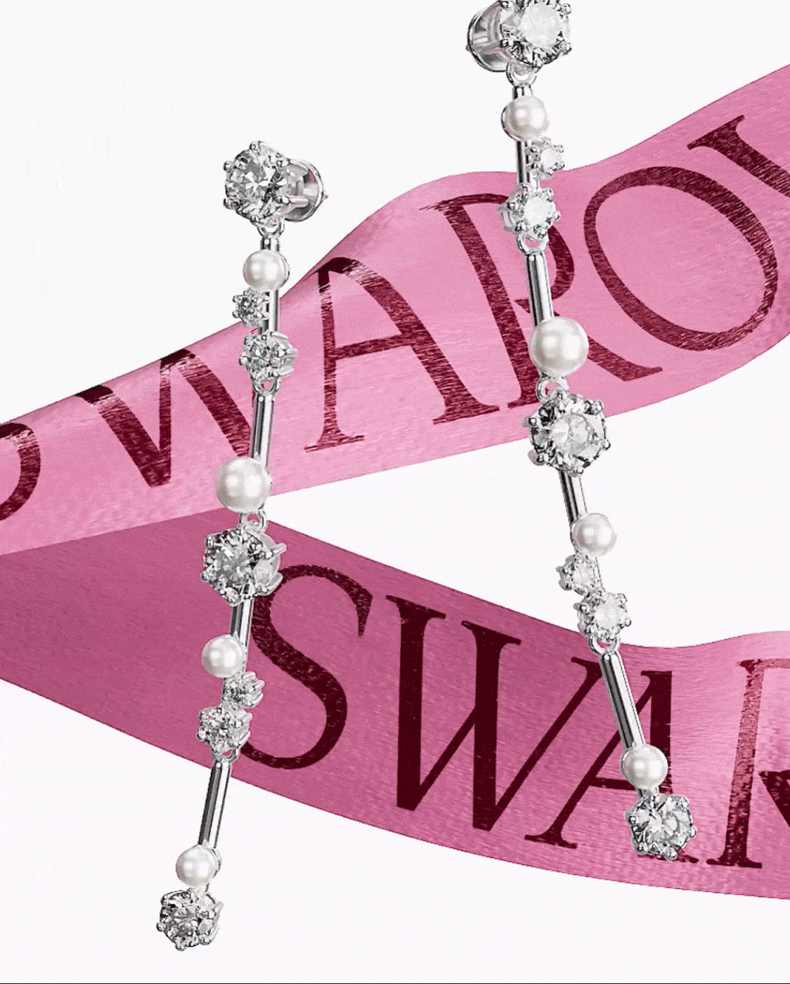 Constella and Matrix Tennis bracelets on pink Swarovski box