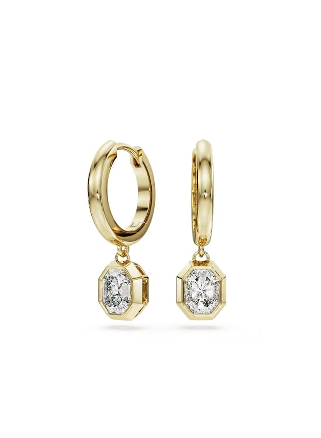 Octagon drop earrings