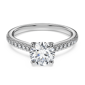 Eternity solitaire ring