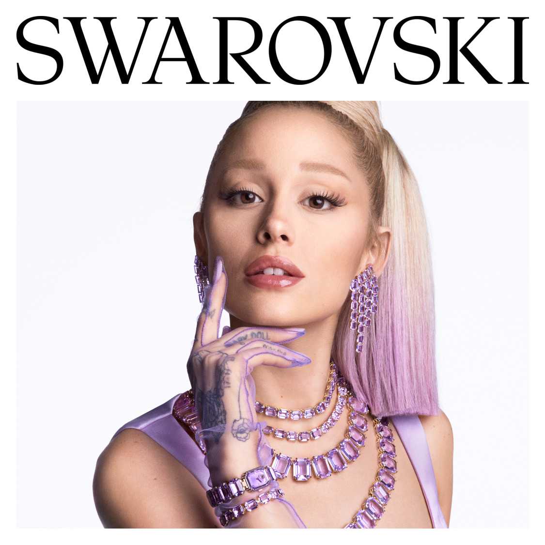 Ariana Grande wearing Swarovski Millenia