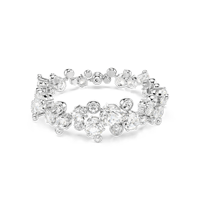 Constella bracelet, mixed cuts, white, rhodium plated