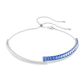 Naszyjnik typu choker Matrix, Szlify różnorodne, Niebieski