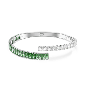 Bransoletka typu bangle Matrix, Szlify różnorodne, Zielona