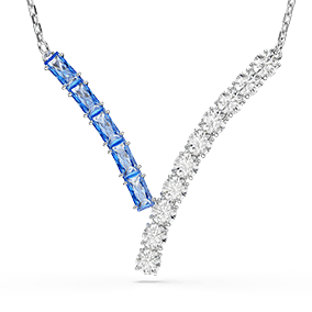 Wisiorek Matrix, Szlify różnorodne, Niebieski, Powłoka z rodu