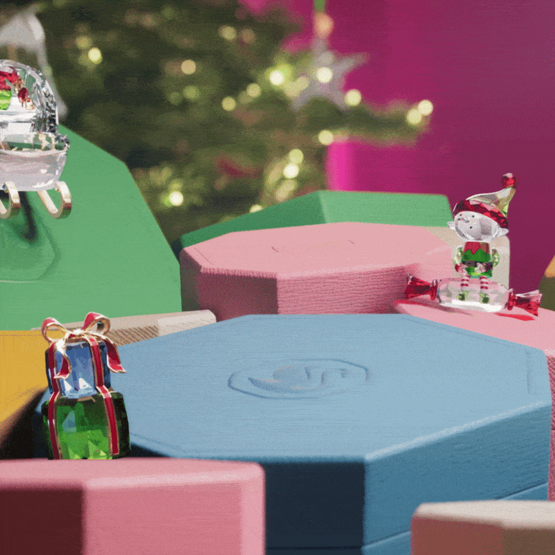 Animowane figurki świąteczne Swarovski