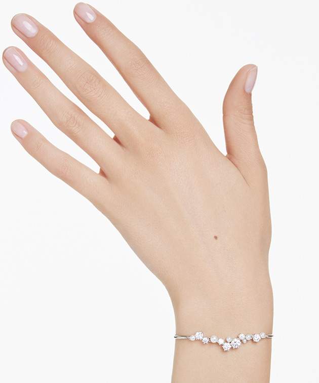 Model wearing Swarovski bracelet