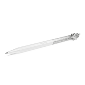 Crystalline ballpoint pen, Octagon shape, Snowflake, White, White lacquered