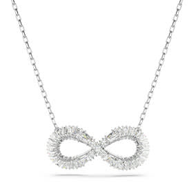 Wisiorek Hyperbola, Nieskończoność, Biały, Powłoka z rodu