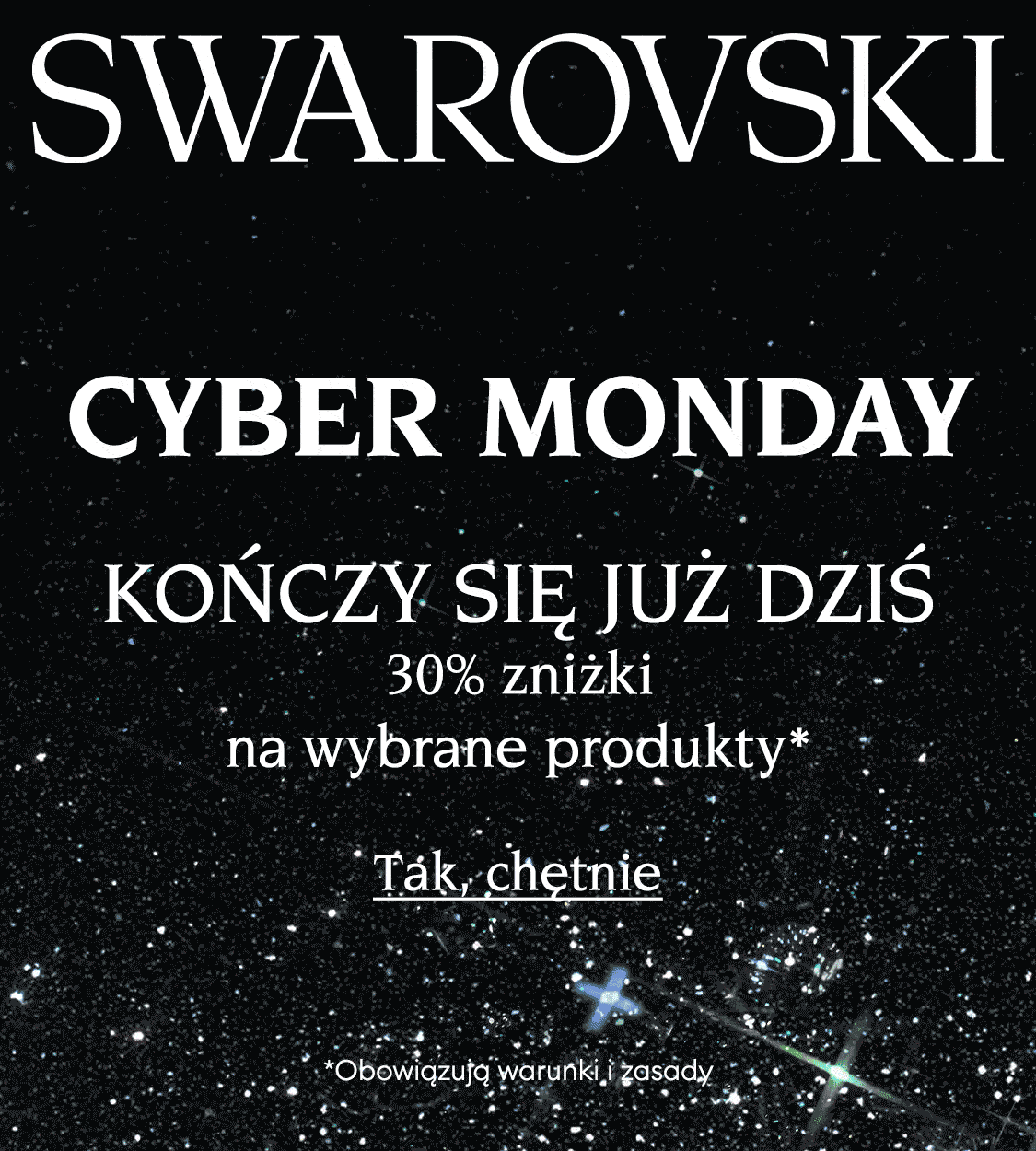 Cyber Monday w sklepach Swarovski wkrótce się kończy