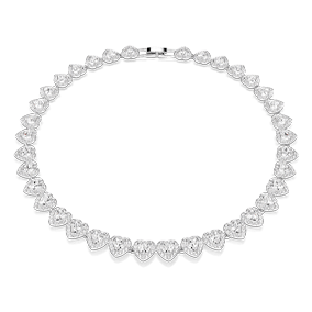 Ariana Grande x Swarovski necklace, Mixed cuts, Heart, White, Rhodium plated