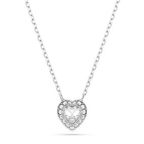Ariana Grande x Swarovski pendant, Mixed cuts, Heart, White, Rhodium plated
