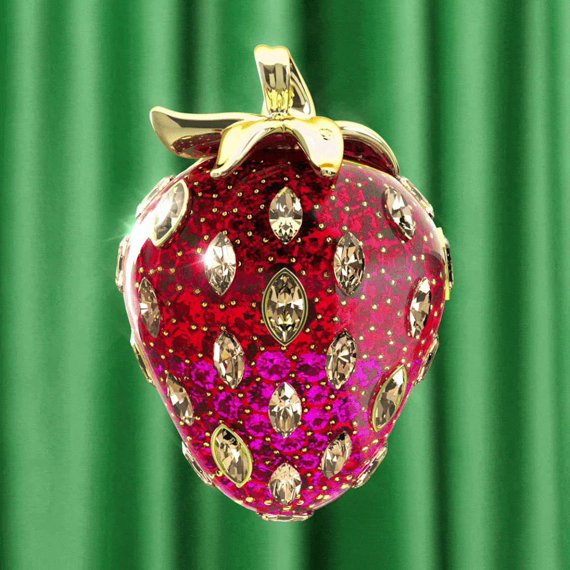 Zielona fotobudka Swarovski