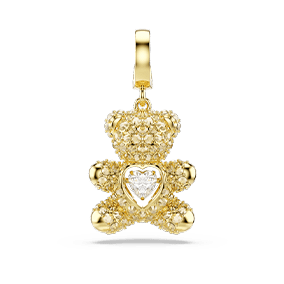Idyllia charm, Mixed cuts, Teddy, Gold tone, 18K gold finish