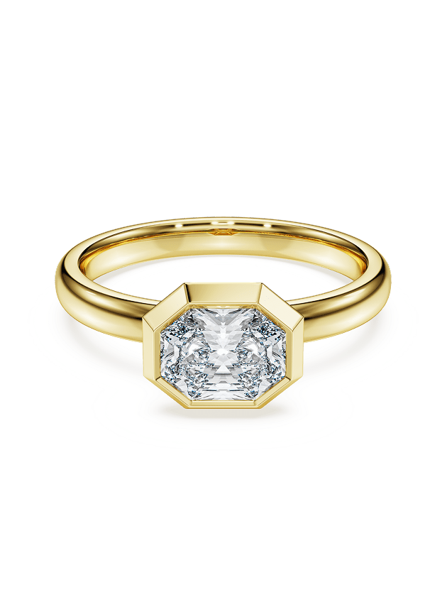 Octagon bezel ring