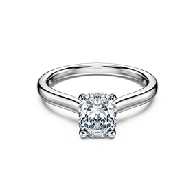 Eternity solitaire ring, Lab-grown diamonds 1 ct tw, Octagon shape, 18K white gold
