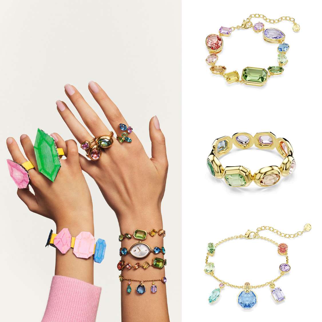 Bransoletki Swarovski Gema na modelkach