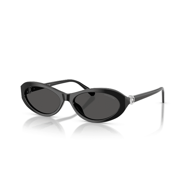 Una Angelic inspired sunglasses, cat-eye shape, black