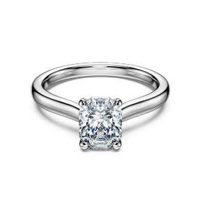 Eternity solitaire ring, Lab-grown diamonds 1 ct tw, Octagon shape, 14K white gold