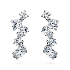 Galaxy ear cuffs, Lab-grown diamonds 1.25 ct tw, Mixed shapes, 14K white gold