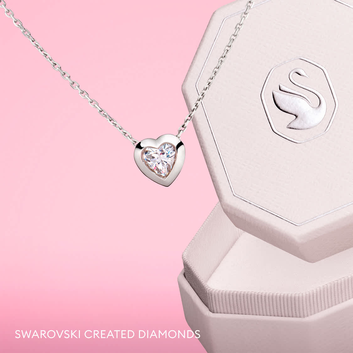 Swarovski Created Diamonds Eternity pendant and Swarovski gift box